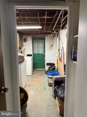 a view of storage and utility room