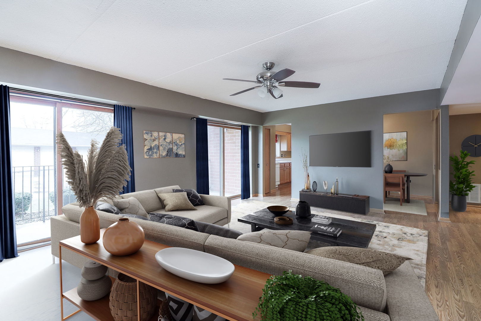 18100 Rita Road, Unit 1B Tinley Park, IL 60477 - Photo 4 of 21 a living room with furniture and a large window