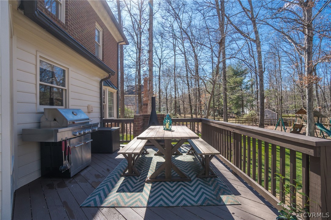 14300 West Salisbury Road Midlothian, VA 23113 - Photo 23 of 50 a view of balcony with wooden floor and outdoor seating