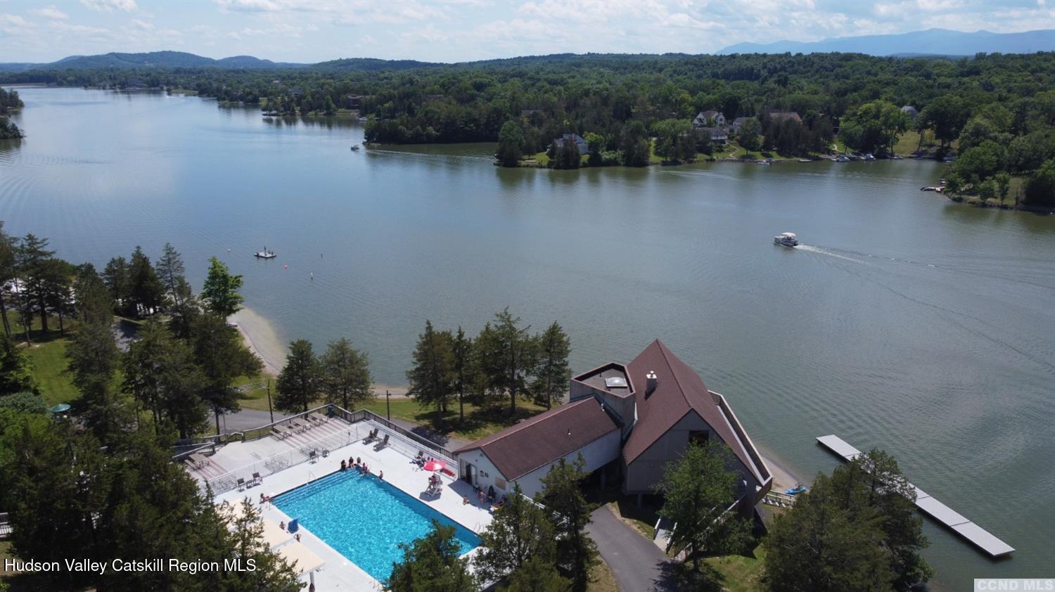 68 Hillside Drive Athens, NY 12015 - Photo 7 of 8 an aerial view of house with yard and lake view