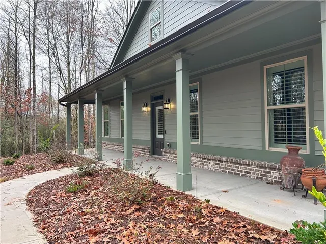 a front view of a house