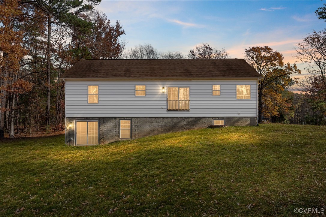 3530 Partlow Road Partlow, VA 22534 - Photo 37 of 50 Twilight view of the exterior back of the home vie