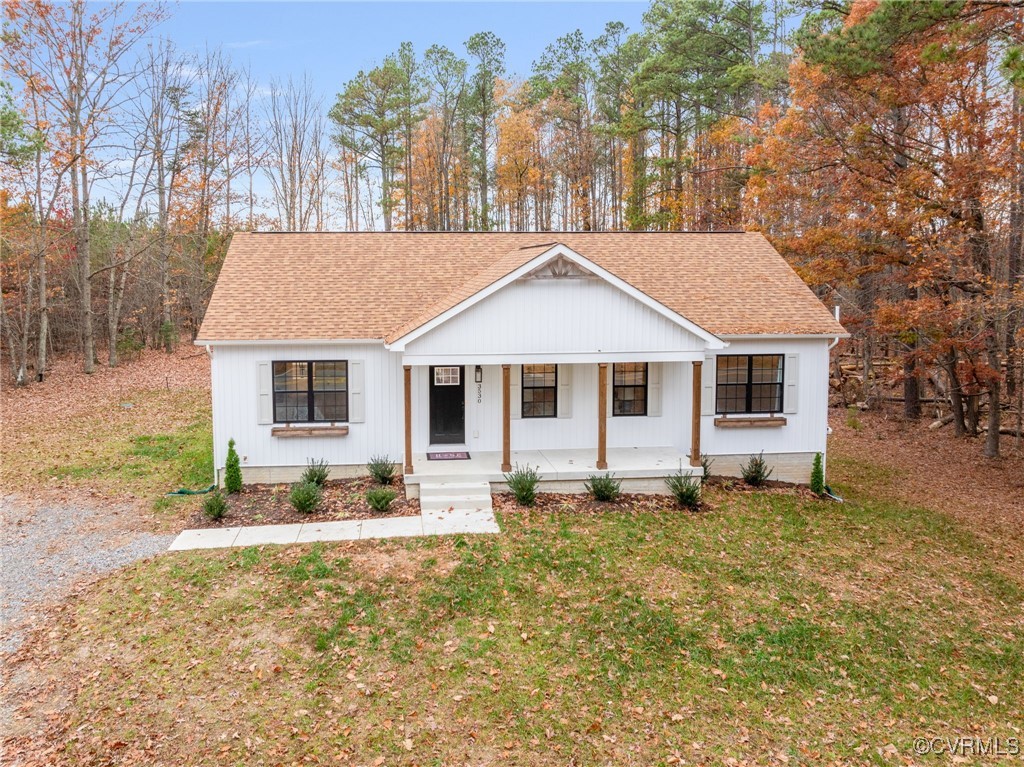 3530 Partlow Road Partlow, VA 22534 - Photo 42 of 50 Aerial view of the unpaved driveway and the front