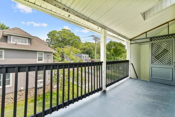 a view of a balcony