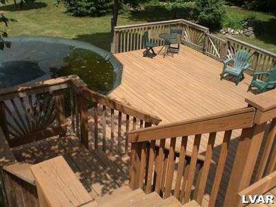 10 H.T.Y. Road Kunkletown, PA 18058 - Photo 3 of 7 a view of balcony with wooden floor and outdoor seating