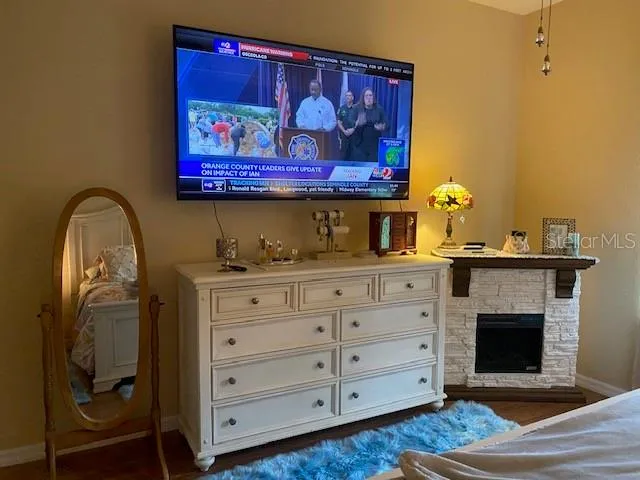 a front view of house with yard and outdoor seating