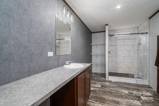 a small space with a hardwood floor