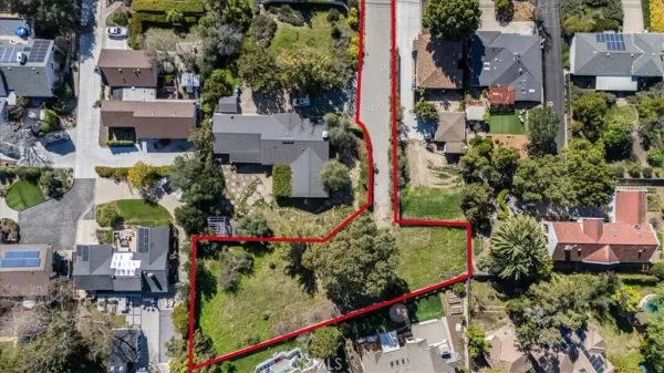 an aerial view of multiple house