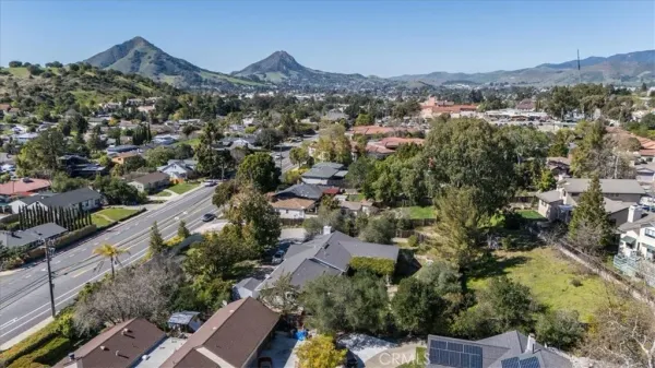 an aerial view of multiple house