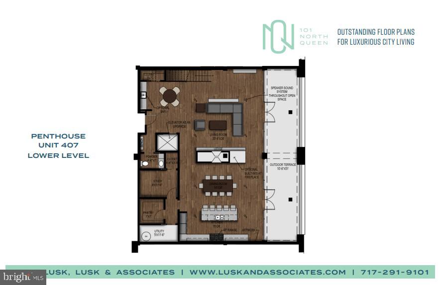 101 North Queen Street, Unit PH407 Lancaster, PA 17603 - Photo 3 of 17 a picture of a bench in front of a building