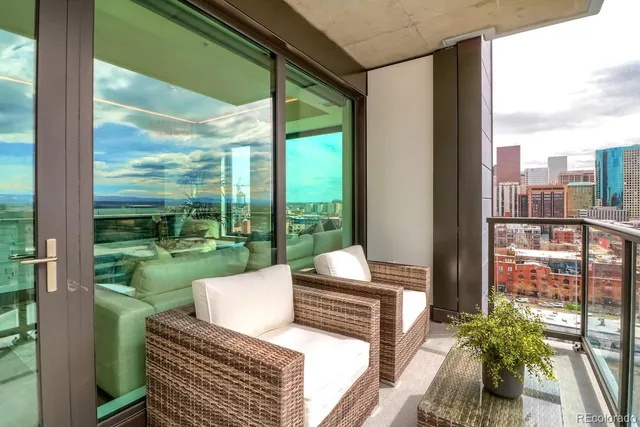 a view of city with balcony