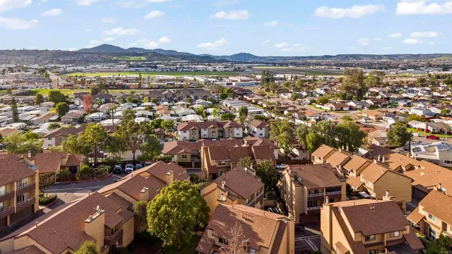 an aerial view of residential house with outdoor space