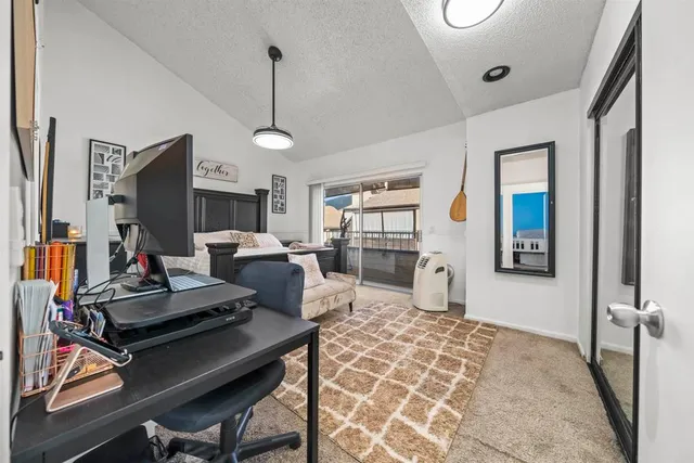 a spacious bathroom with a double vanity sink and a mirror