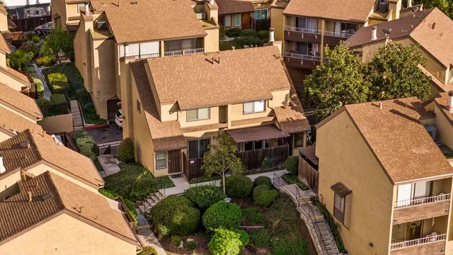 an aerial view of multiple house