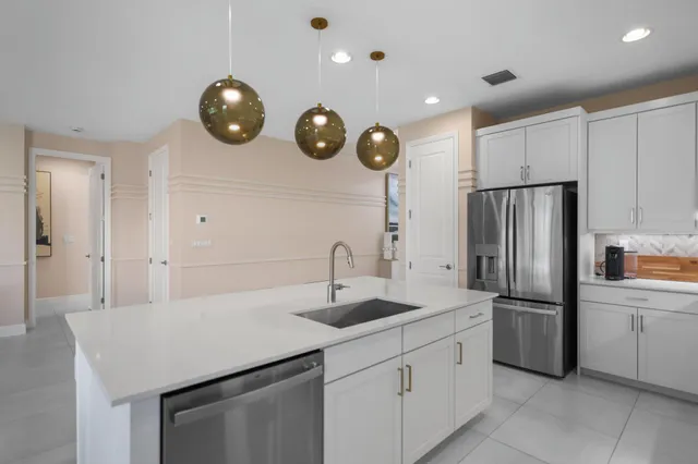 a view of a city with an ocean