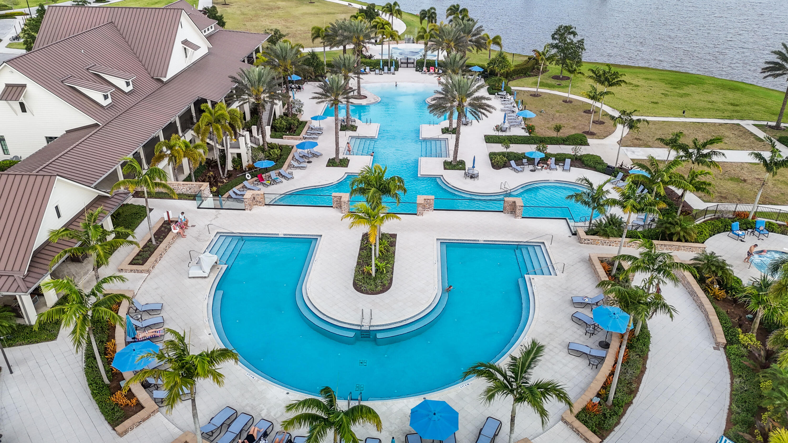 19545 Broad Shore Walk Loxahatchee, FL 33470 - Photo 61 of 65 an aerial view of a swimming pool with outdoor seating