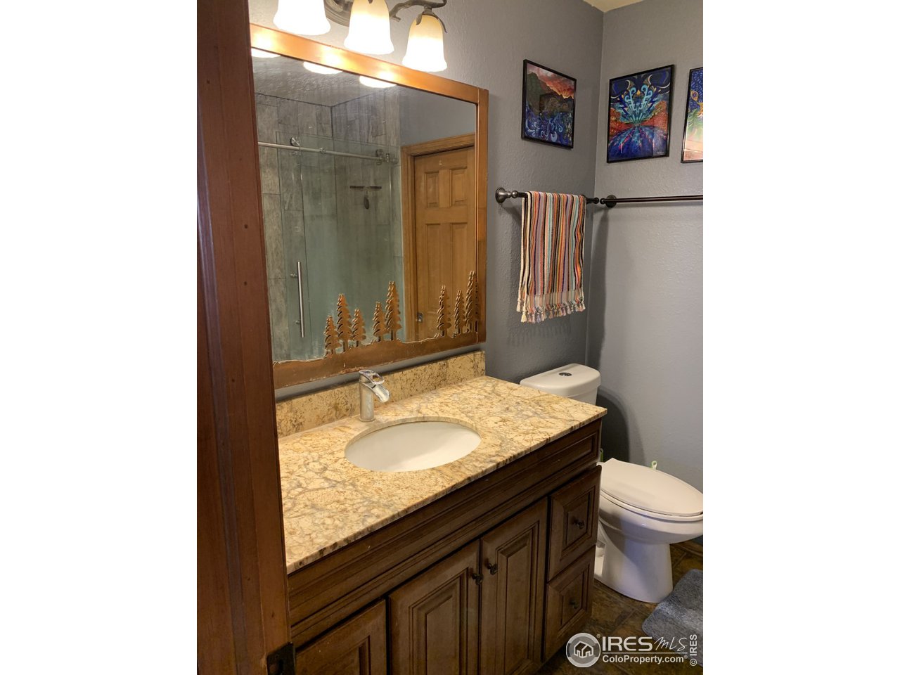 1040 Brook Road Boulder, CO 80302 - Photo 14 of 20 Main Floor Bathroom with Custom Mirror