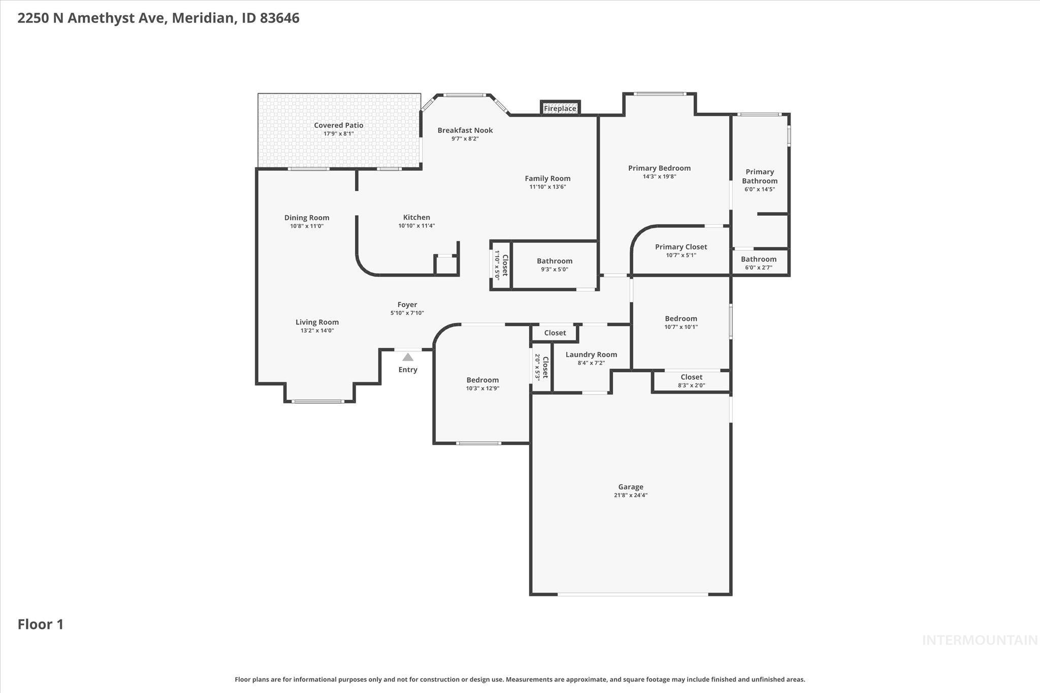 2250 North Amethyst Avenue Meridian, ID 83646 - Photo 50 of 50 View of property floor plan