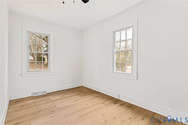 an empty room with a window