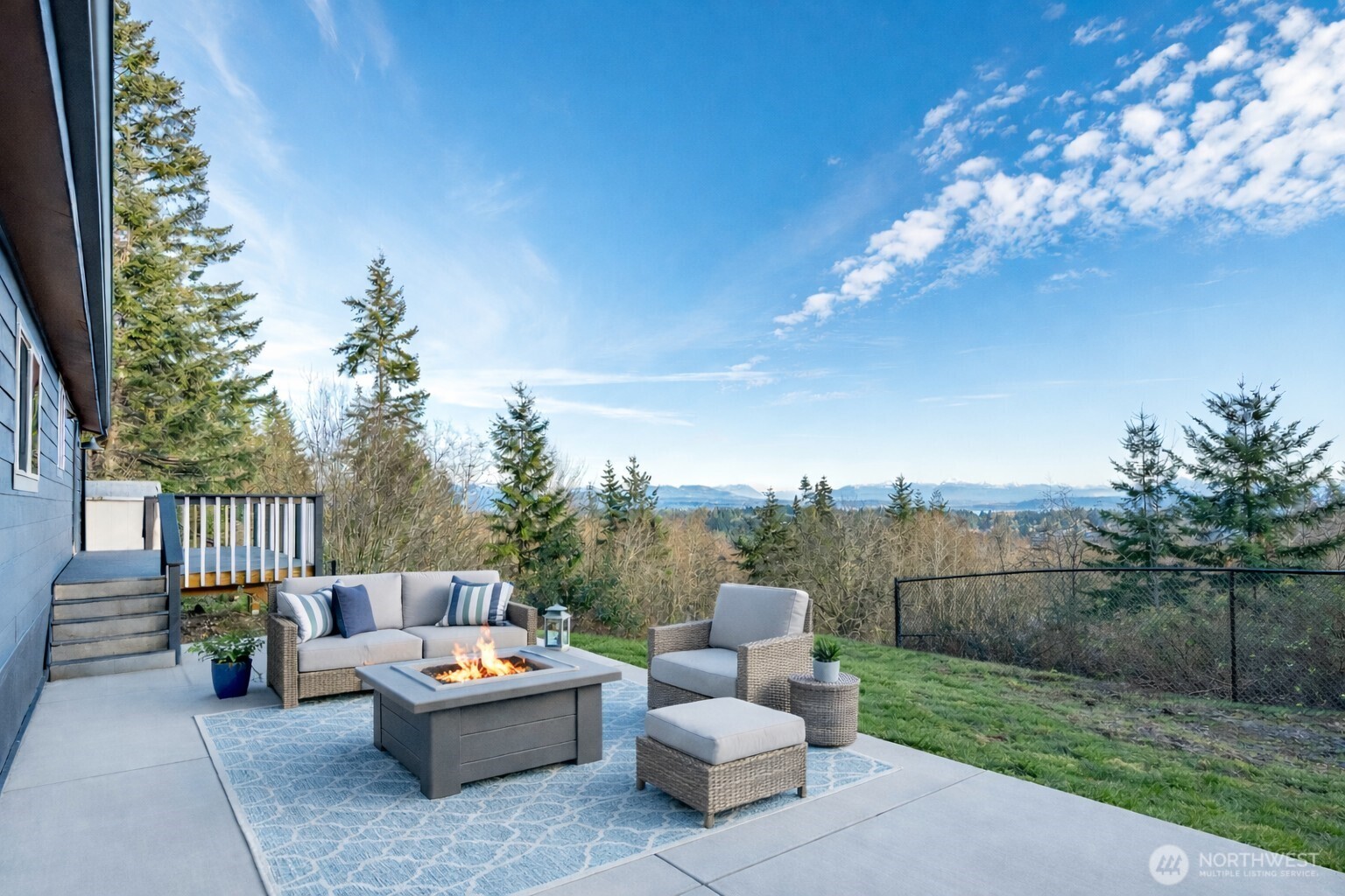 63 North Cross Island Road Camano Island, WA 98282 - Photo 20 of 23 a outdoor living space with furniture and garden view