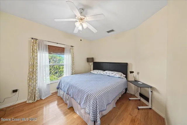 a view of a garden from a balcony