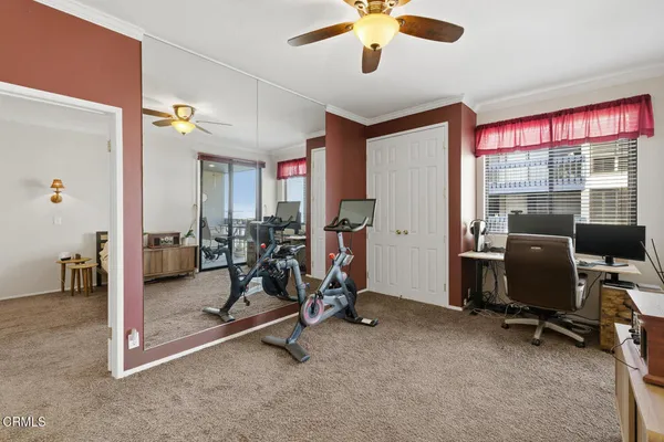 a view of a livingroom with a furniture