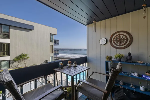 a view of a glass door