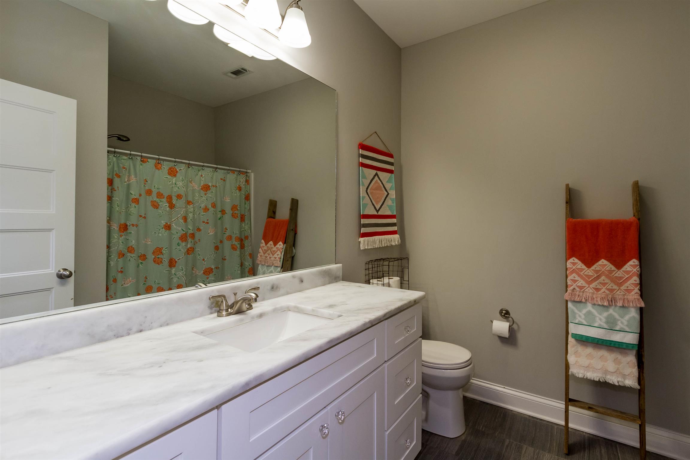 5488 Roy Pitt Road Springfield, TN 37172 - Photo 18 of 27 a bathroom with a granite countertop sink toilet and shower