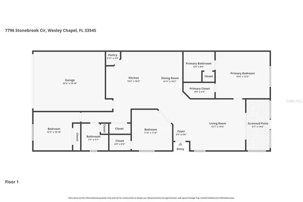 $2,250 | 7796 Stonebrook Circle, Wesley Chapel, FL 33545