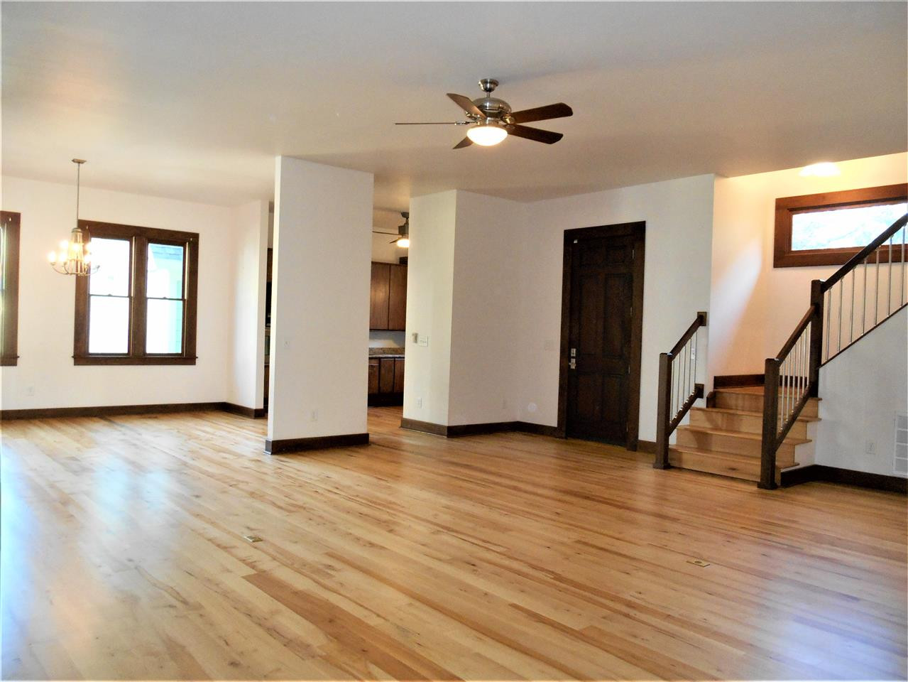 515 Euclid Street Raleigh, NC 27604 - Photo 3 of 24 Living areas are open. Great for entertaining. View from living room into dining room