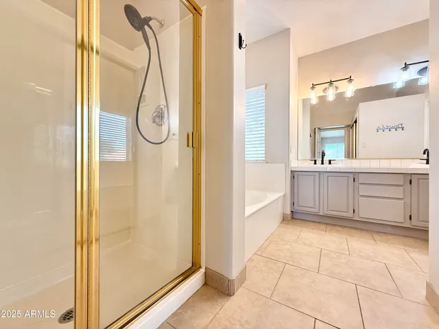 a bathroom with a sink a toilet and a shower