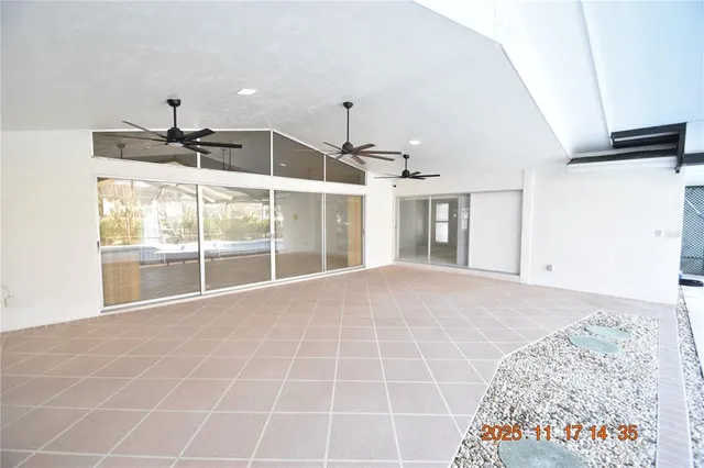 a view of a yard with palm tree