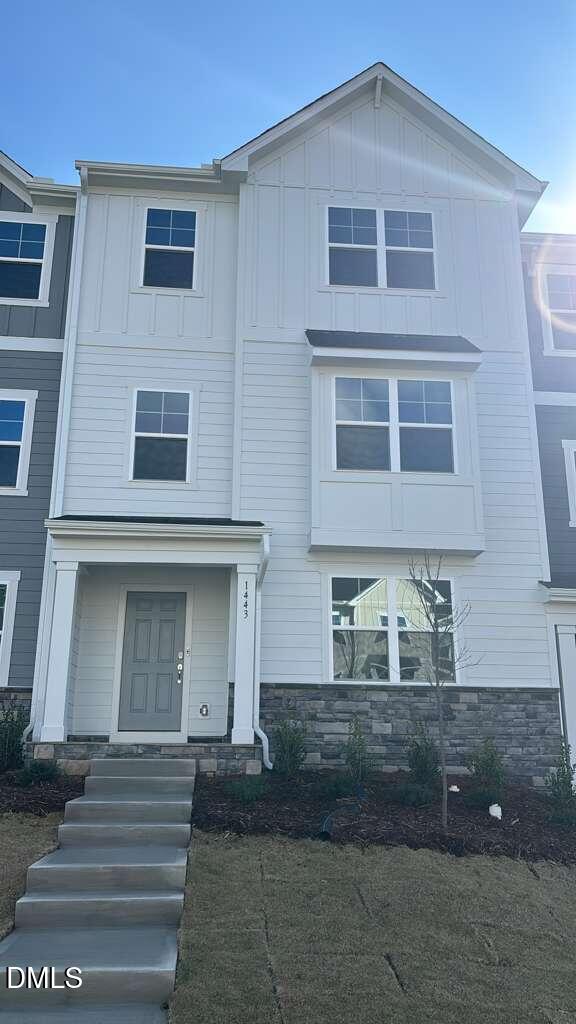 a front view of a house