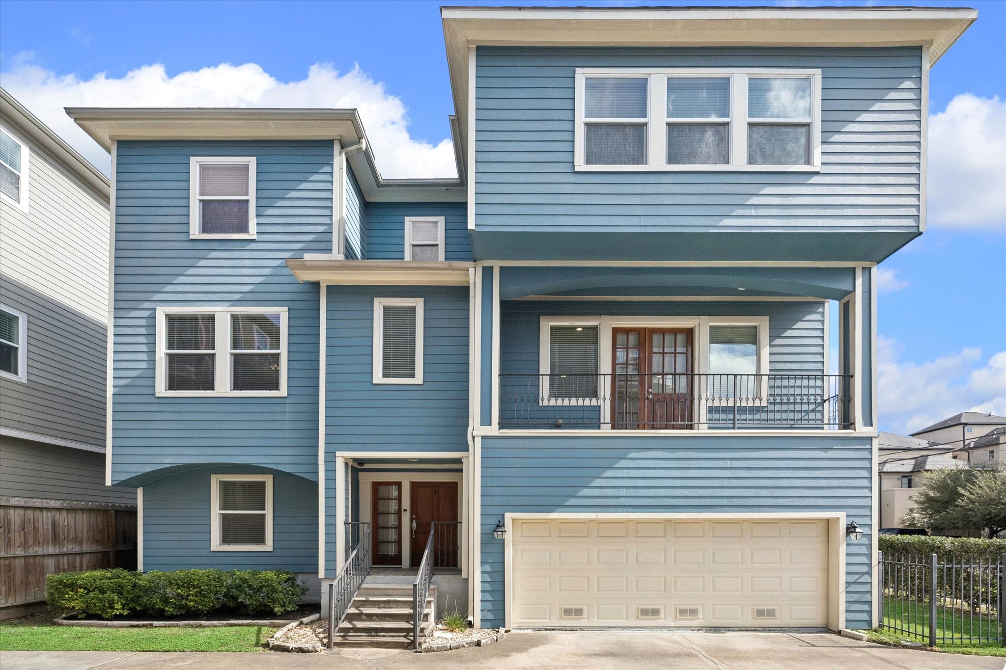 a front view of a house