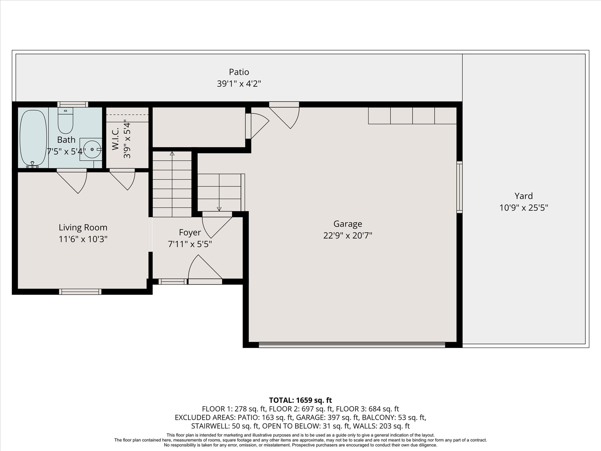 1427 West 25th Street Houston, TX 77008 - Photo 34 of 36 a picture of a bathroom with a white wall and a shower