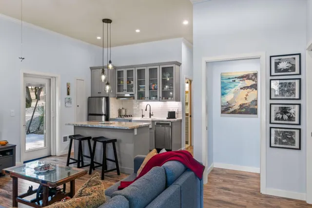 a view of a entertaining space