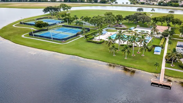 a view of a swimming pool and outdoor space