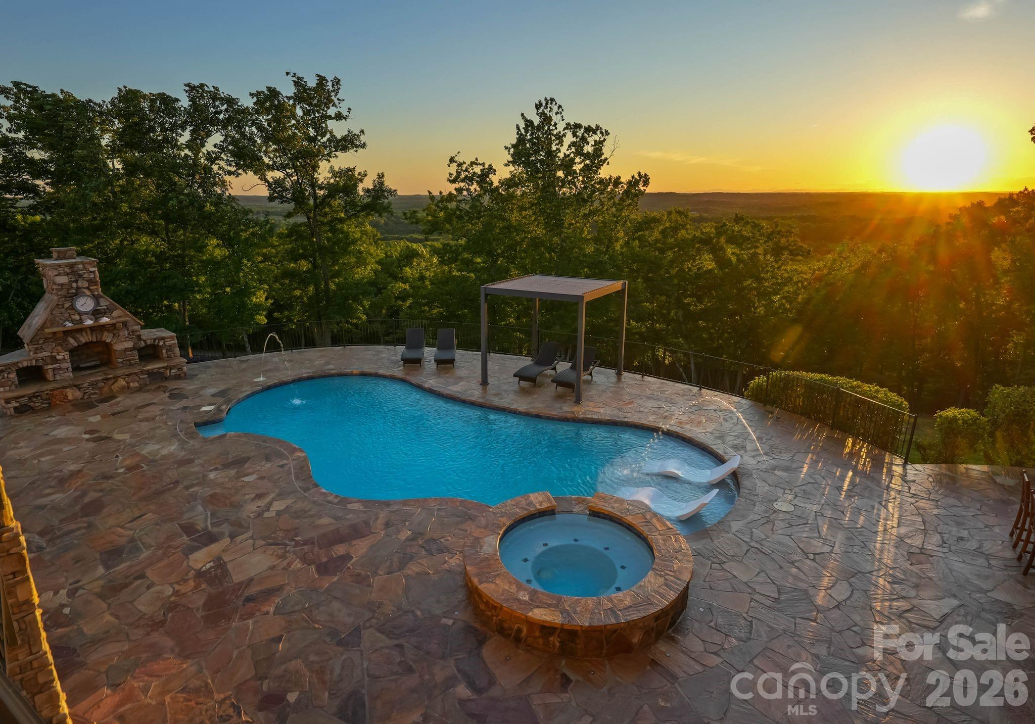 605 Recore Rdg Road Bessemer City, NC 28016 - Photo 33 of 47 a view of a swimming pool with a yard