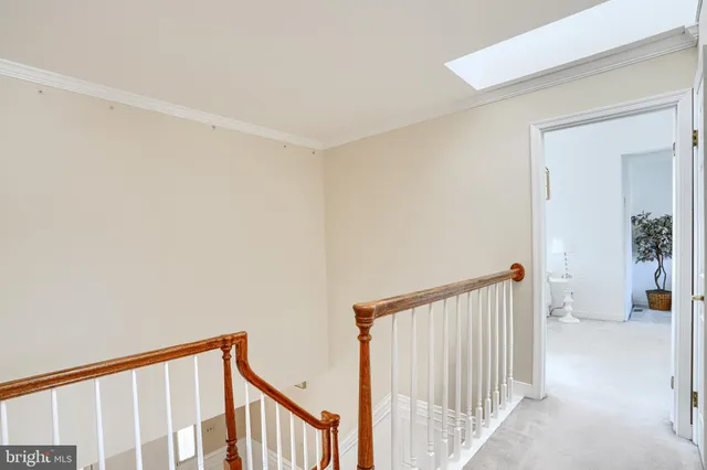 a view of a hallway with interior of house