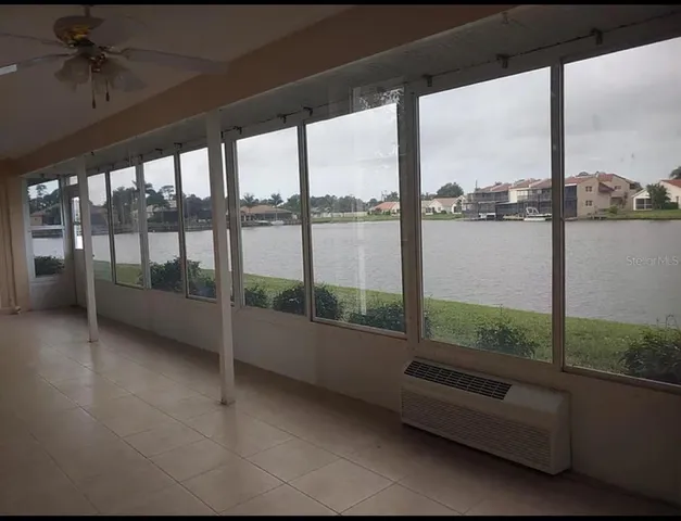 a view of a building from a window