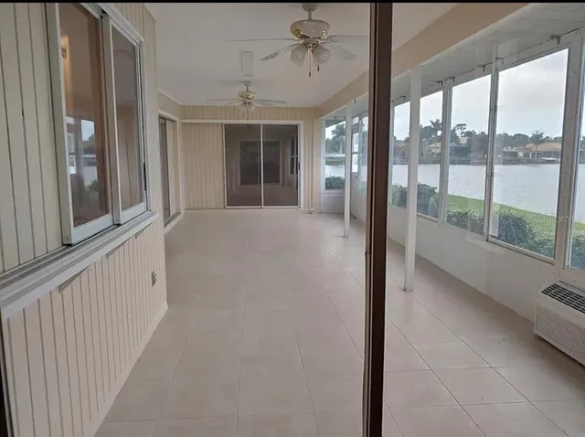 a view of an entryway with a glass door