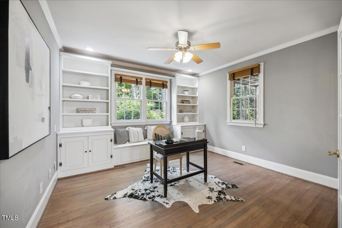 2725 Rosedale Avenue Raleigh, NC 27607 - Photo 6 of 66 Executive study on main floor with built ins