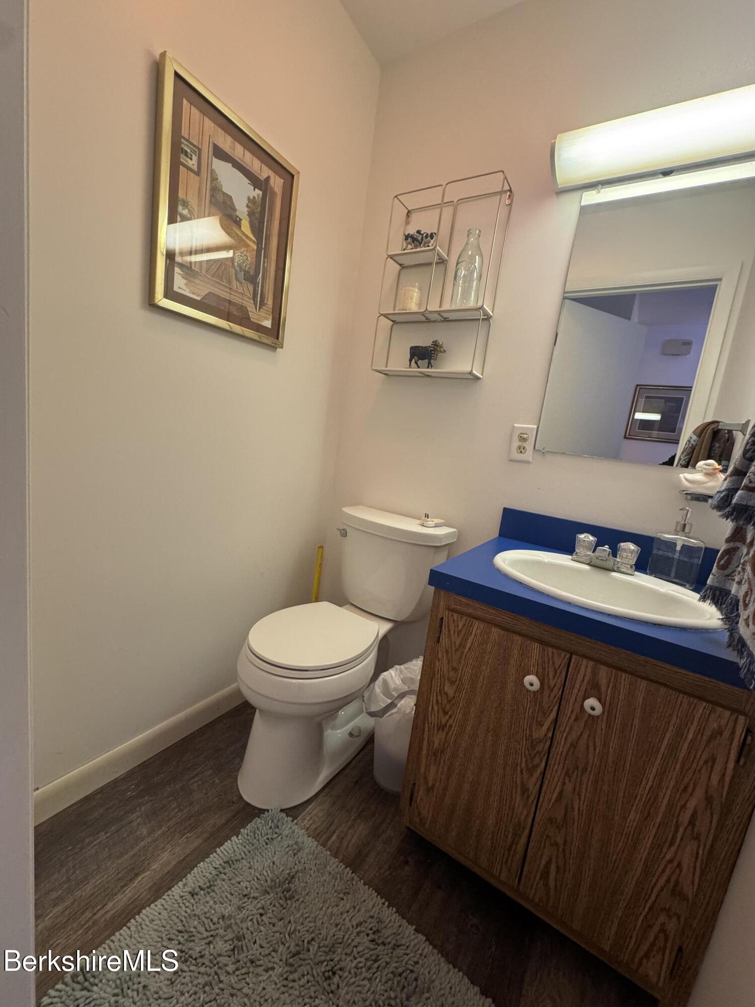 37 Corey Road, Unit 14 Hancock, MA 01237 - Photo 9 of 30 a bathroom with a toilet a sink and mirror