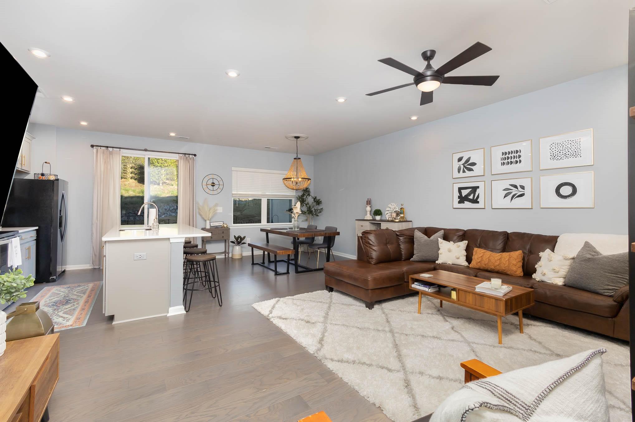 514 Madison Falls Fort Mill, SC 29708 - Photo 3 of 29 a living room with furniture and kitchen view