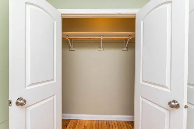 a view of a closet area