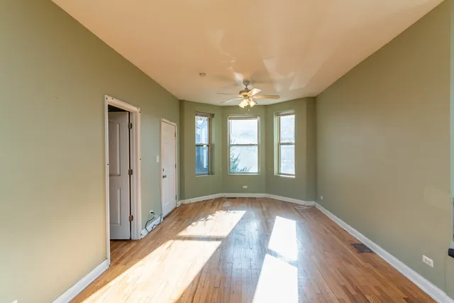 a view of an empty room and window