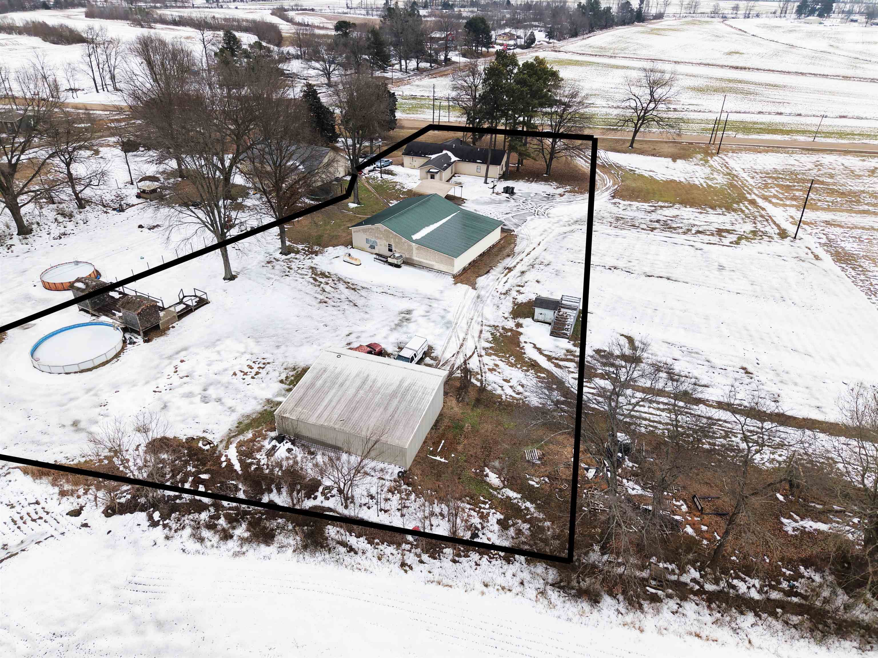 2142 Highway 70 Mason, TN 38049 - Photo 34 of 36 View of snowy aerial view