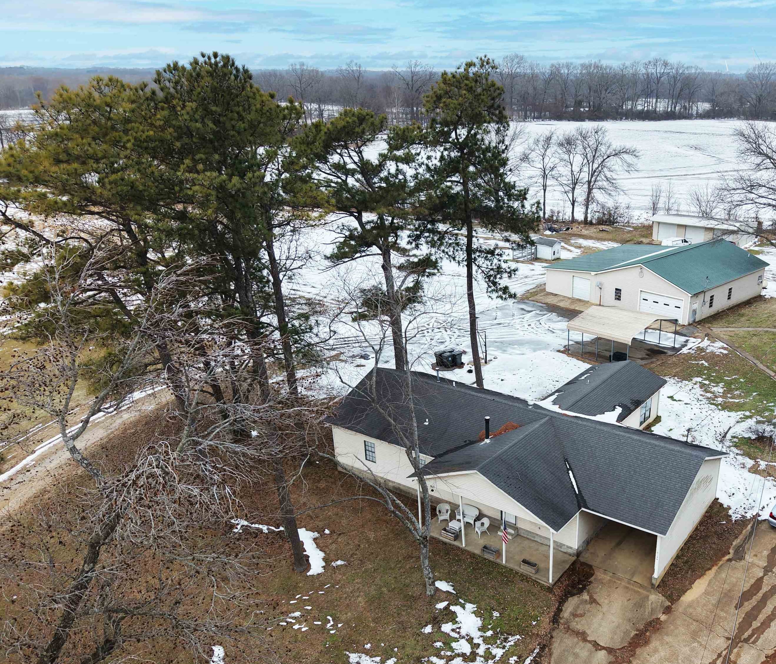 2142 Highway 70 Mason, TN 38049 - Photo 4 of 36 View of snowy aerial view