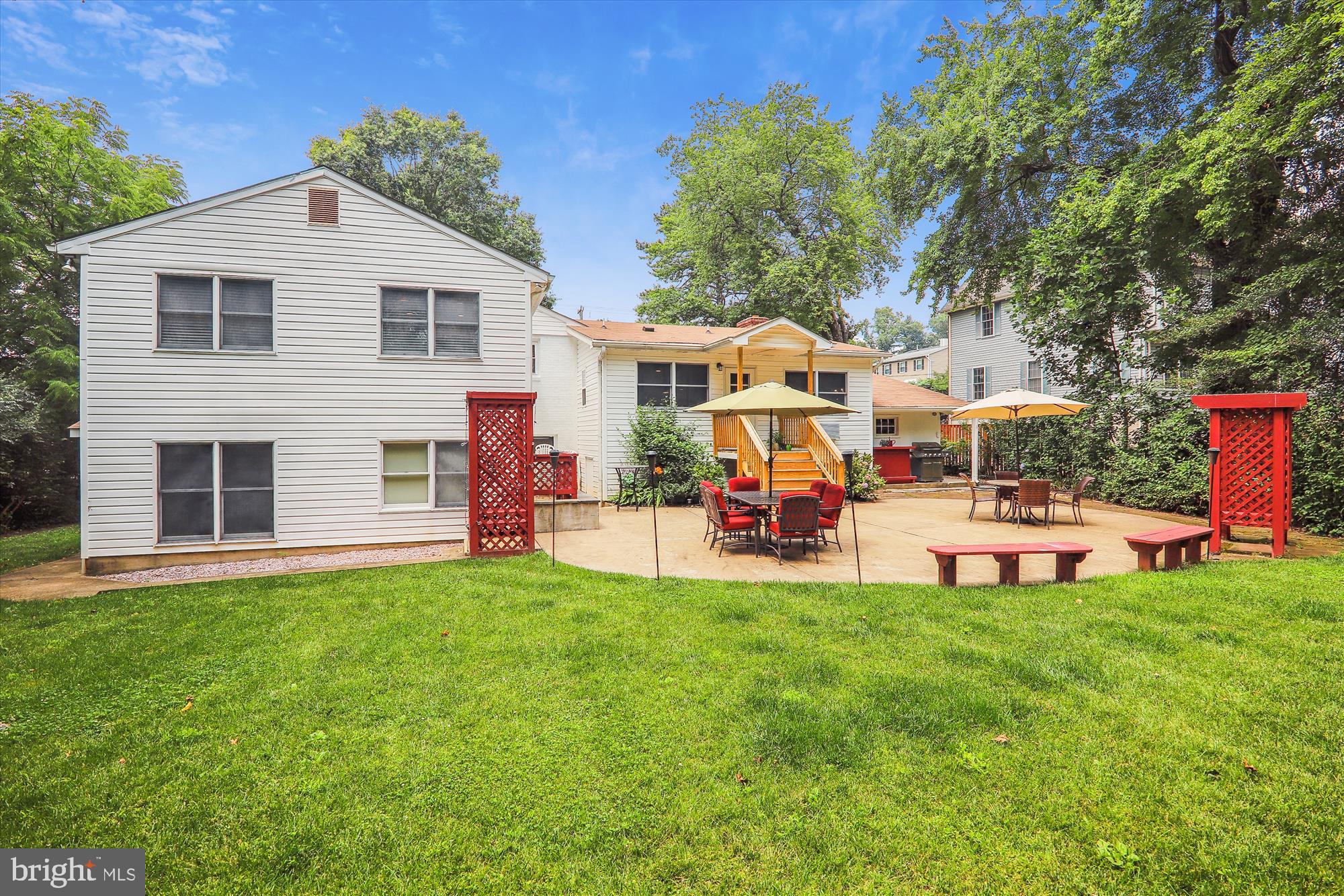 9805 Five Oaks Road Fairfax, VA 22031 - Photo 55 of 70 a view of a house with a yard porch and sitting area