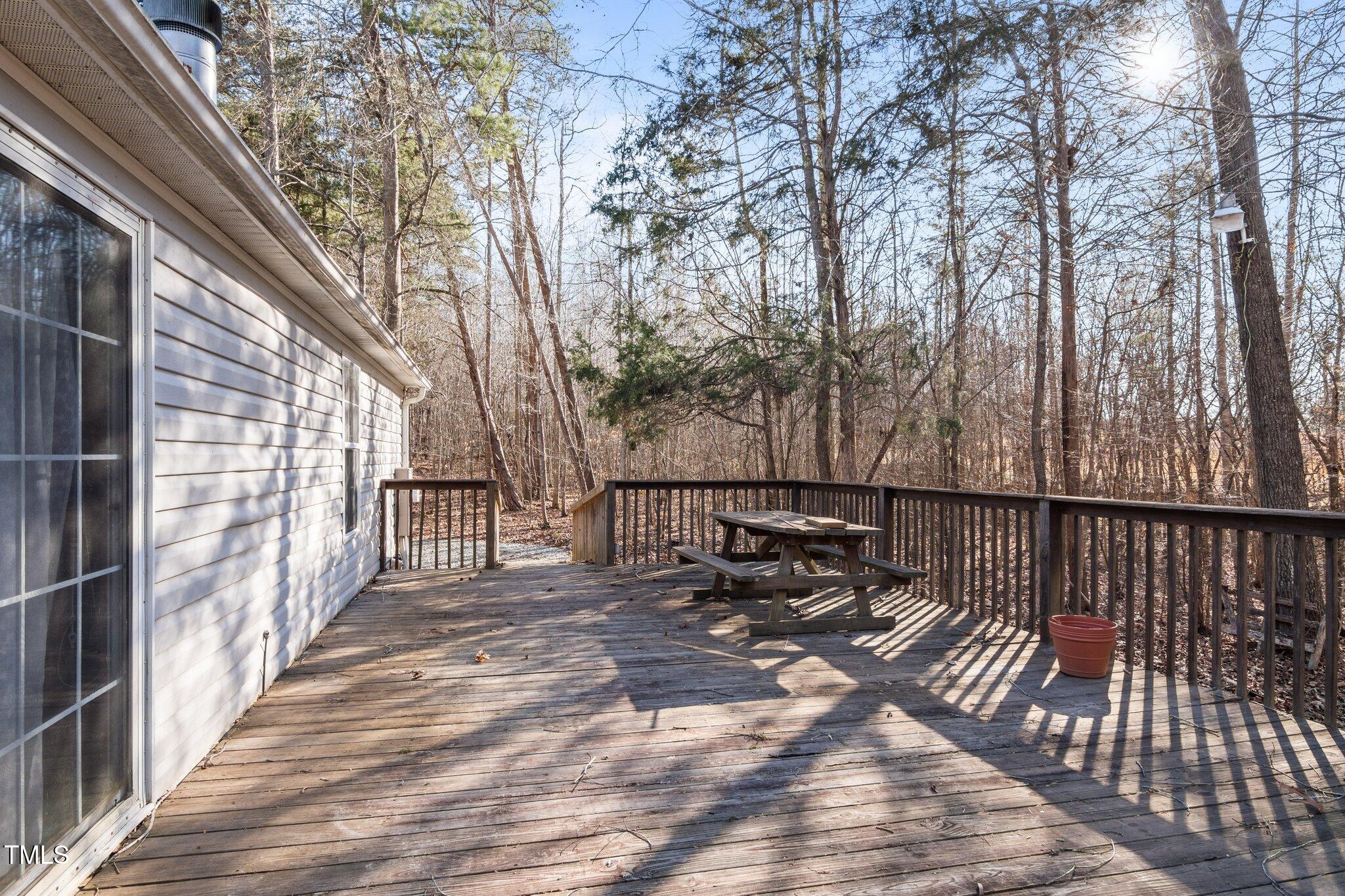 149 Michael Jones Road Roxboro, NC 27574 - Photo 29 of 32 a view of balcony with wooden floor and fence